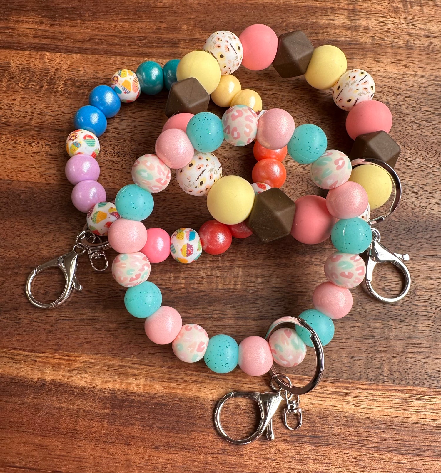 The Silicone Beaded Wristlet Keychain