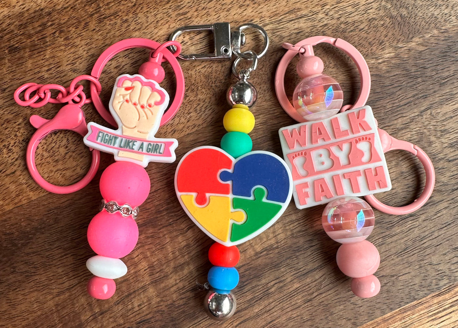 The Silicone Beaded Bar Keychain