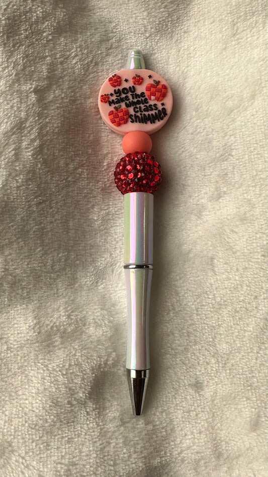 Beaded Plastic Pen