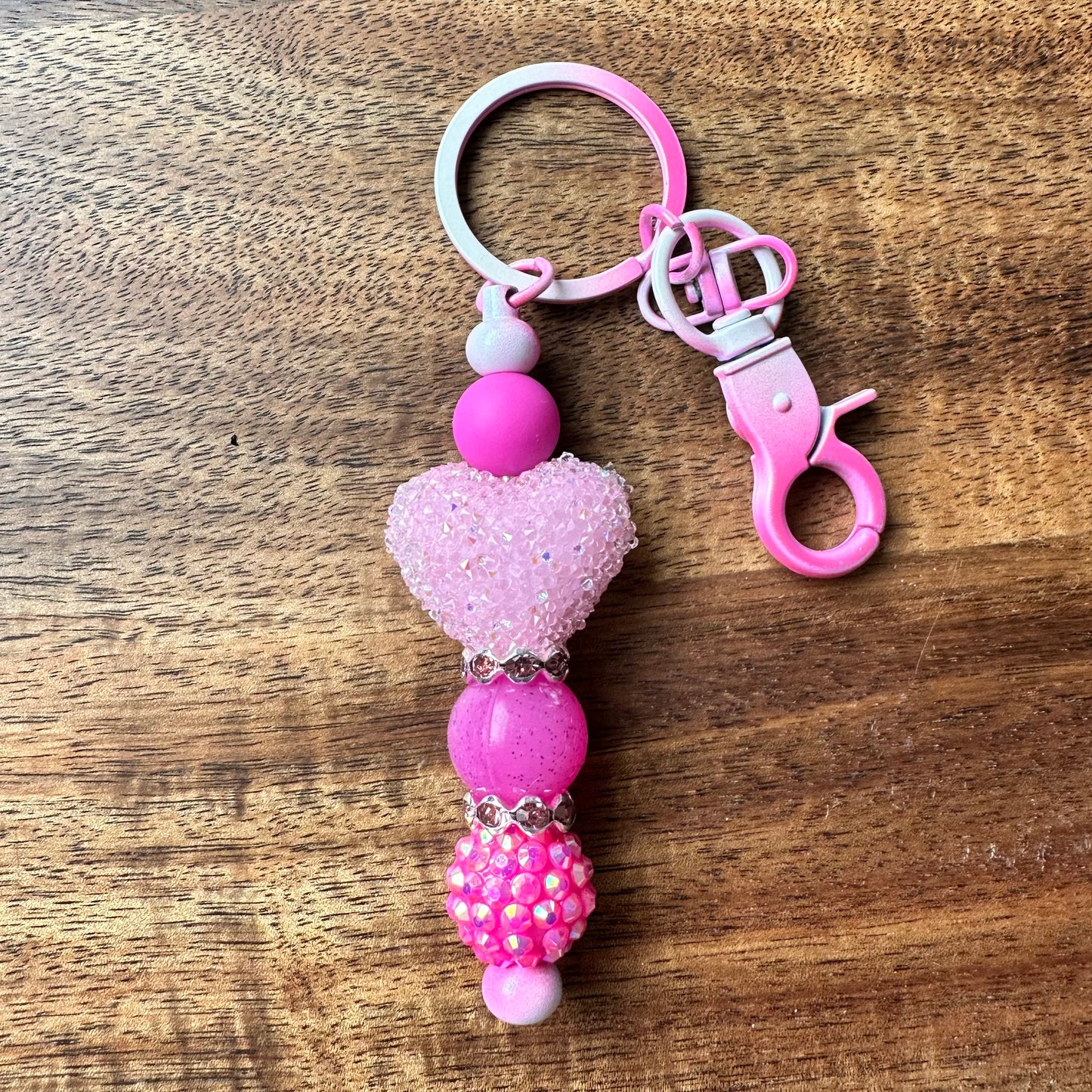 Silicone Beaded Bar Keychain