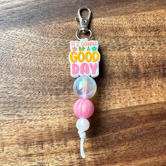 Silicone Beaded Keychain Clip