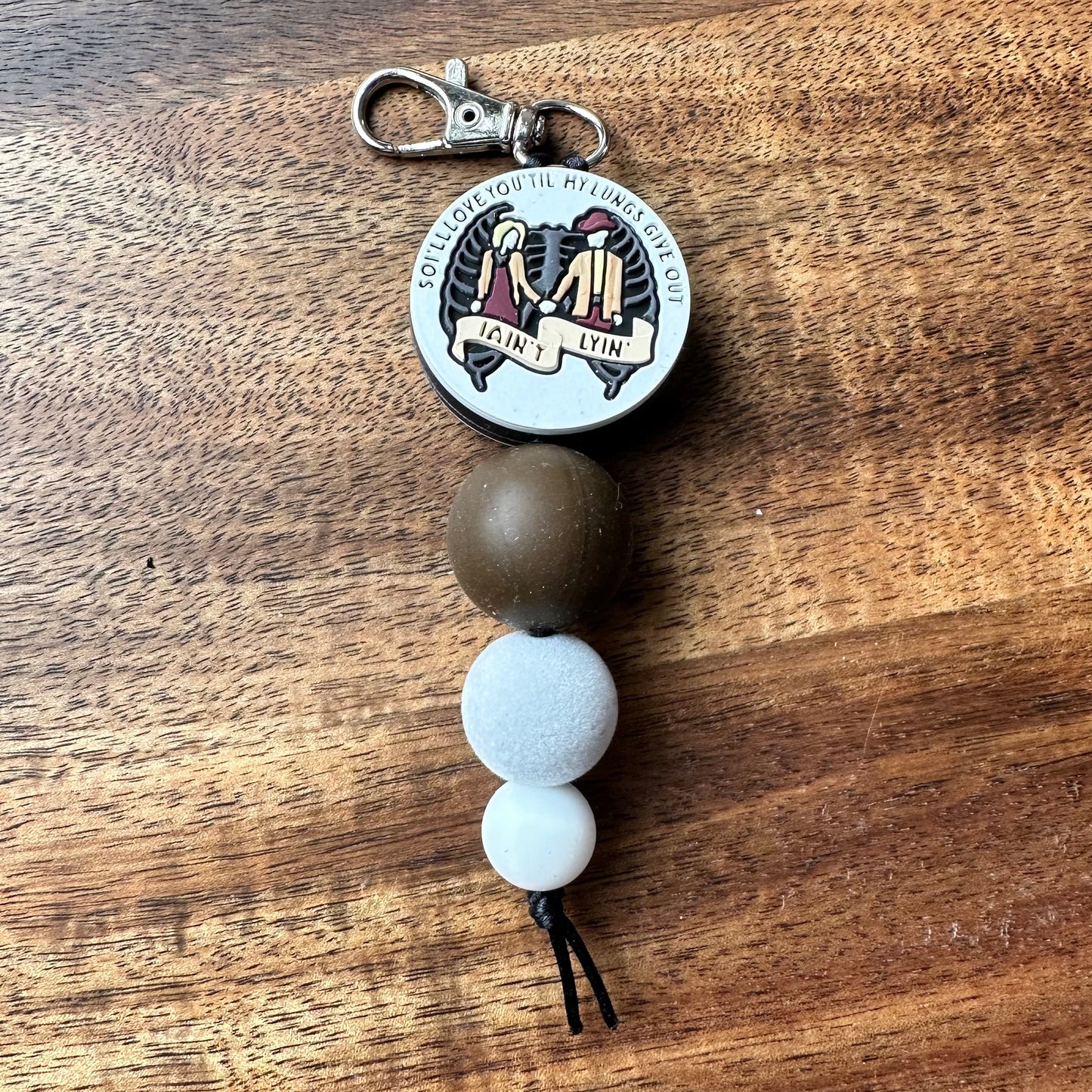 Silicone Beaded Keychain Clip