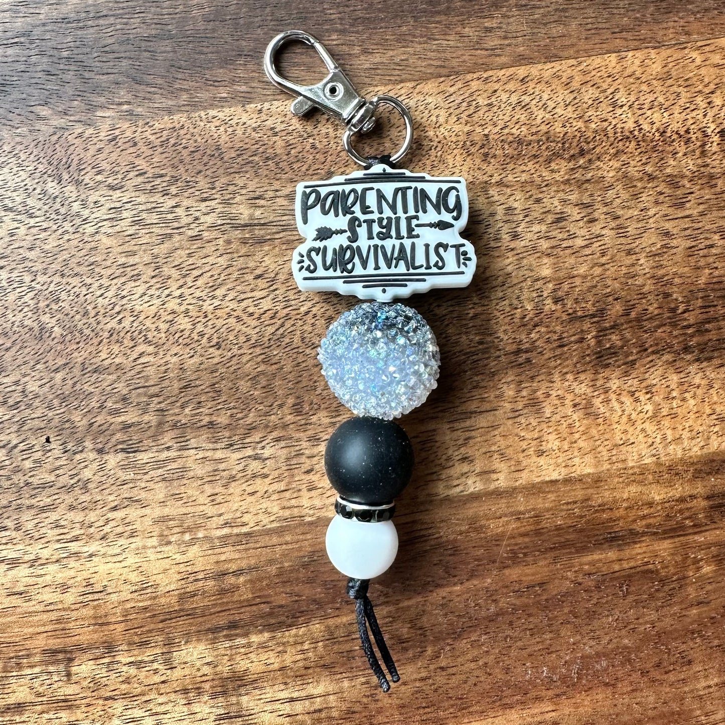 Silicone Beaded Keychain Clip