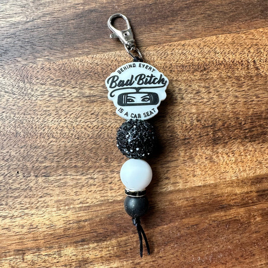 Silicone Beaded Keychain Clip