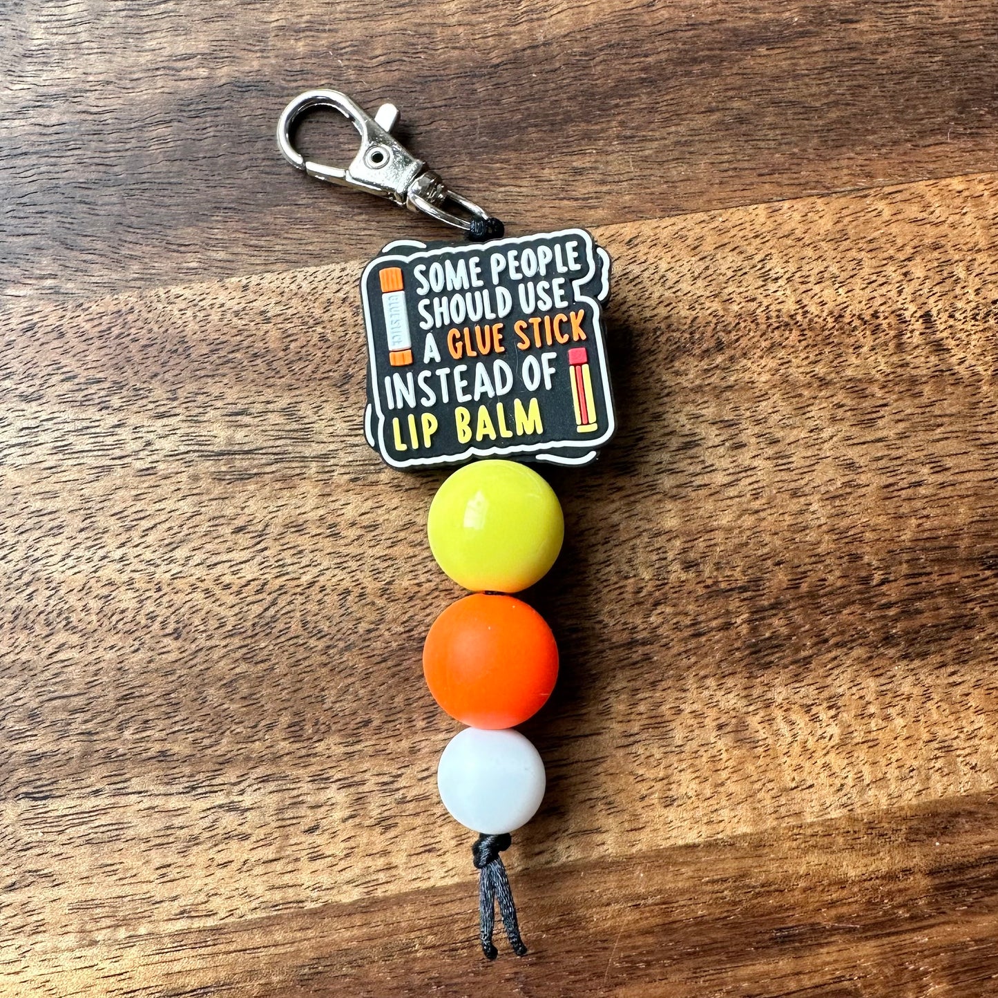 Silicone Beaded Keychain Clip