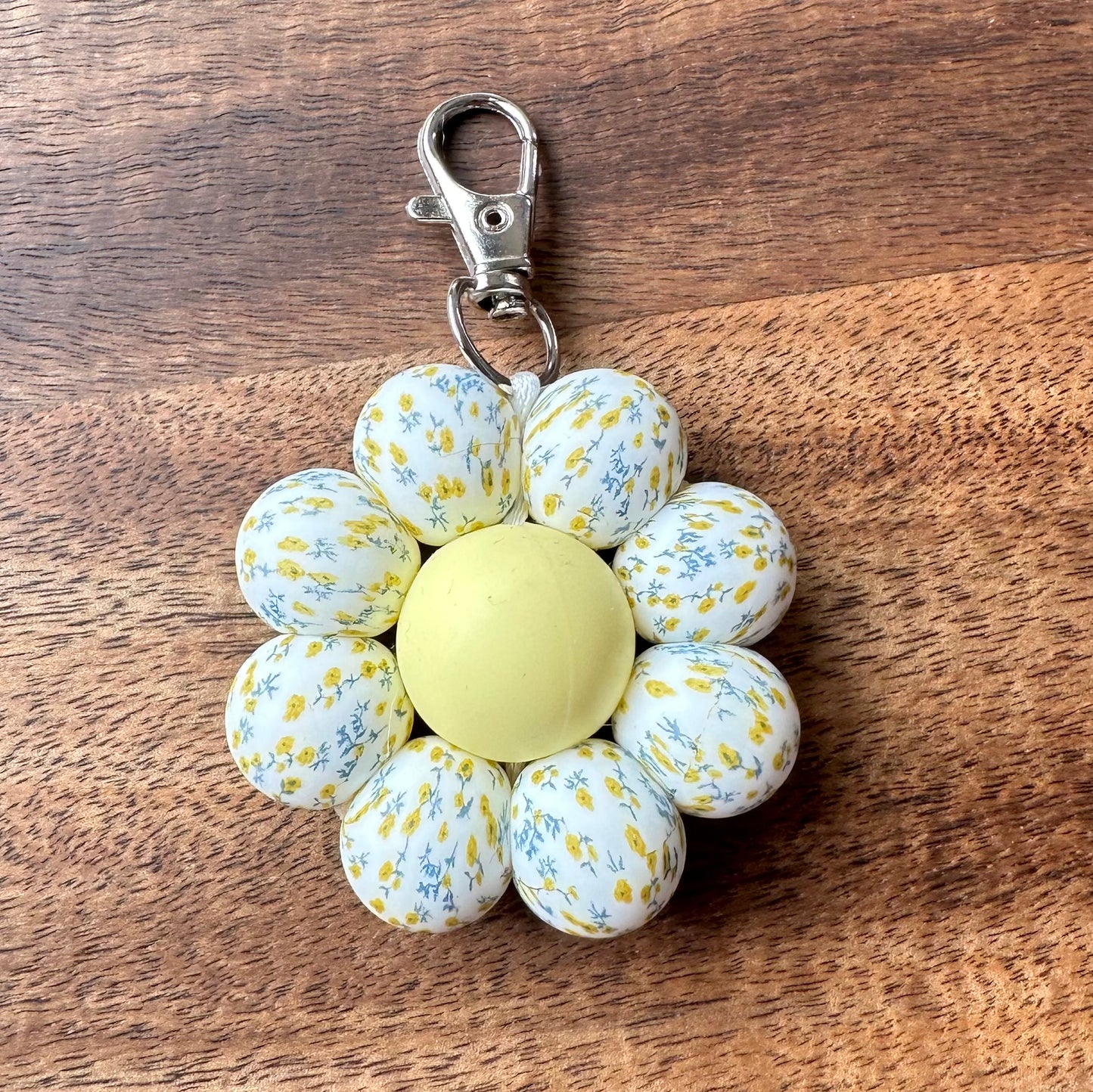 Silicone Beaded Keychain Clip