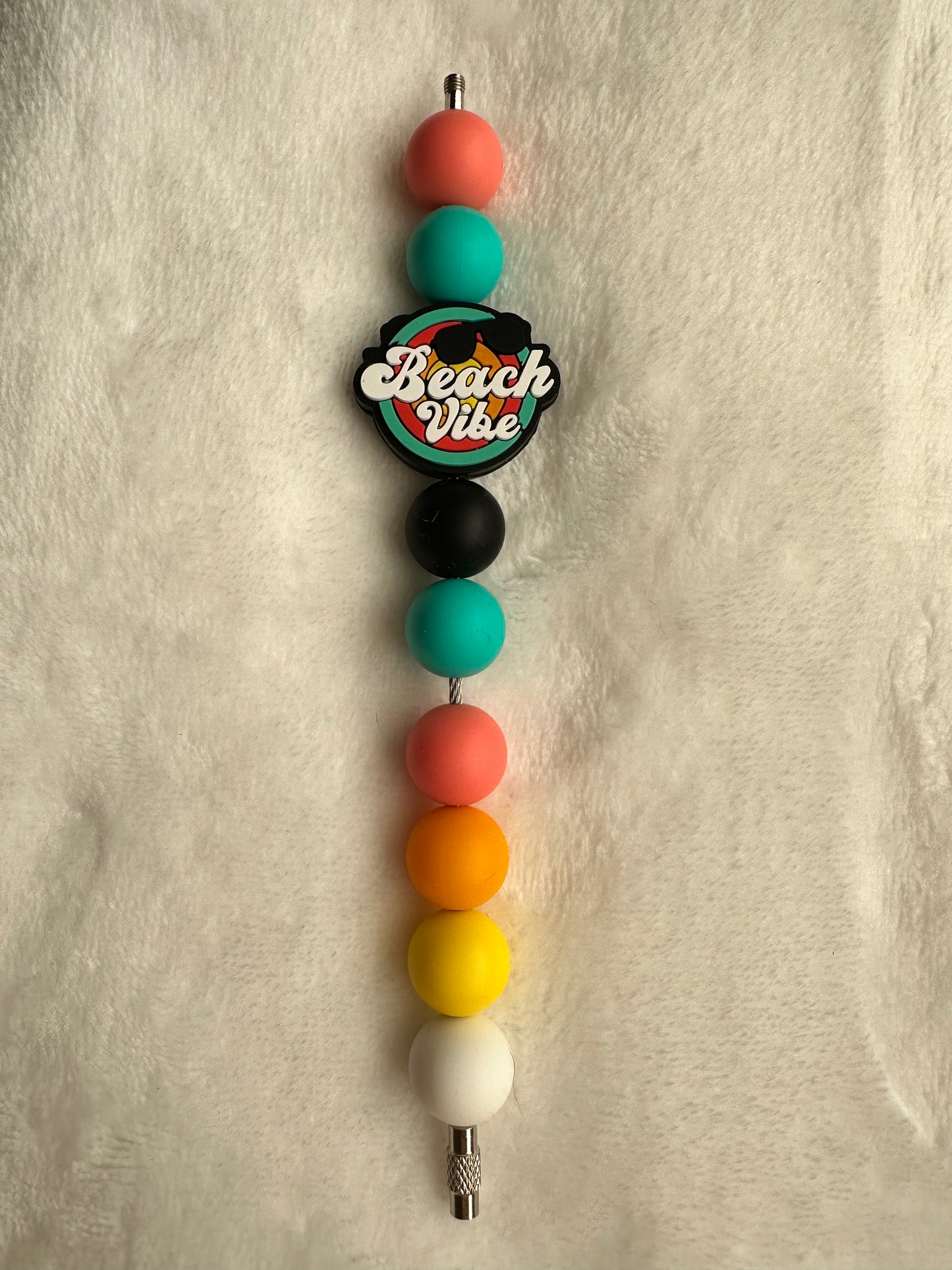 Silicone Beaded Cup Charm with Focal