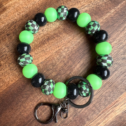 Silicone Bead Wristlet Keychain