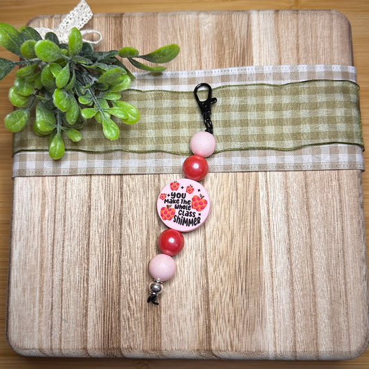 Silicone Beaded Keychain Clip