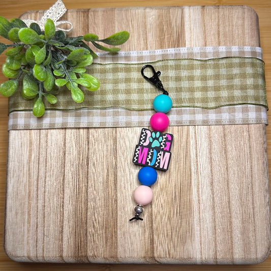 Silicone Beaded Keychain Clip