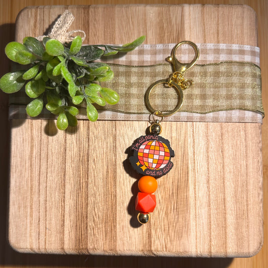 Silicone Beaded Bar Keychain