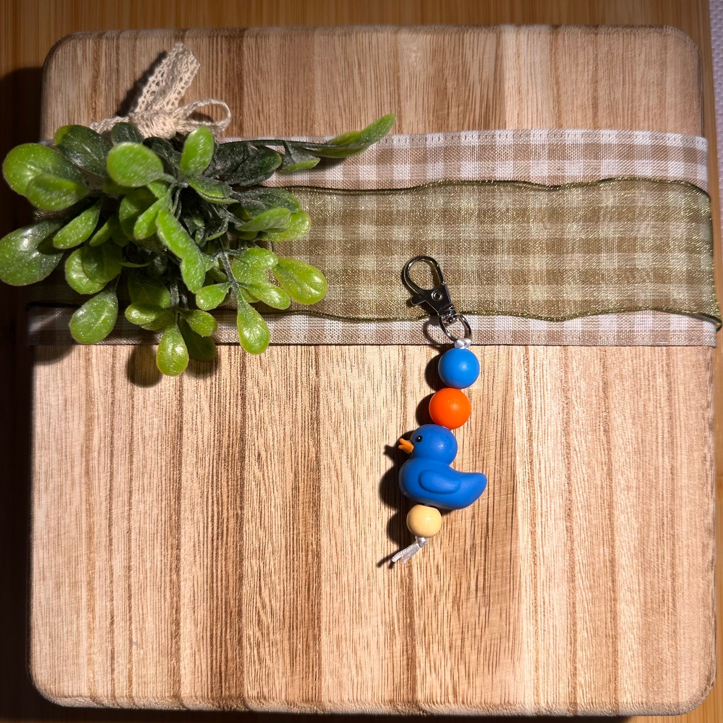 Silicone Beaded Keychain Clip