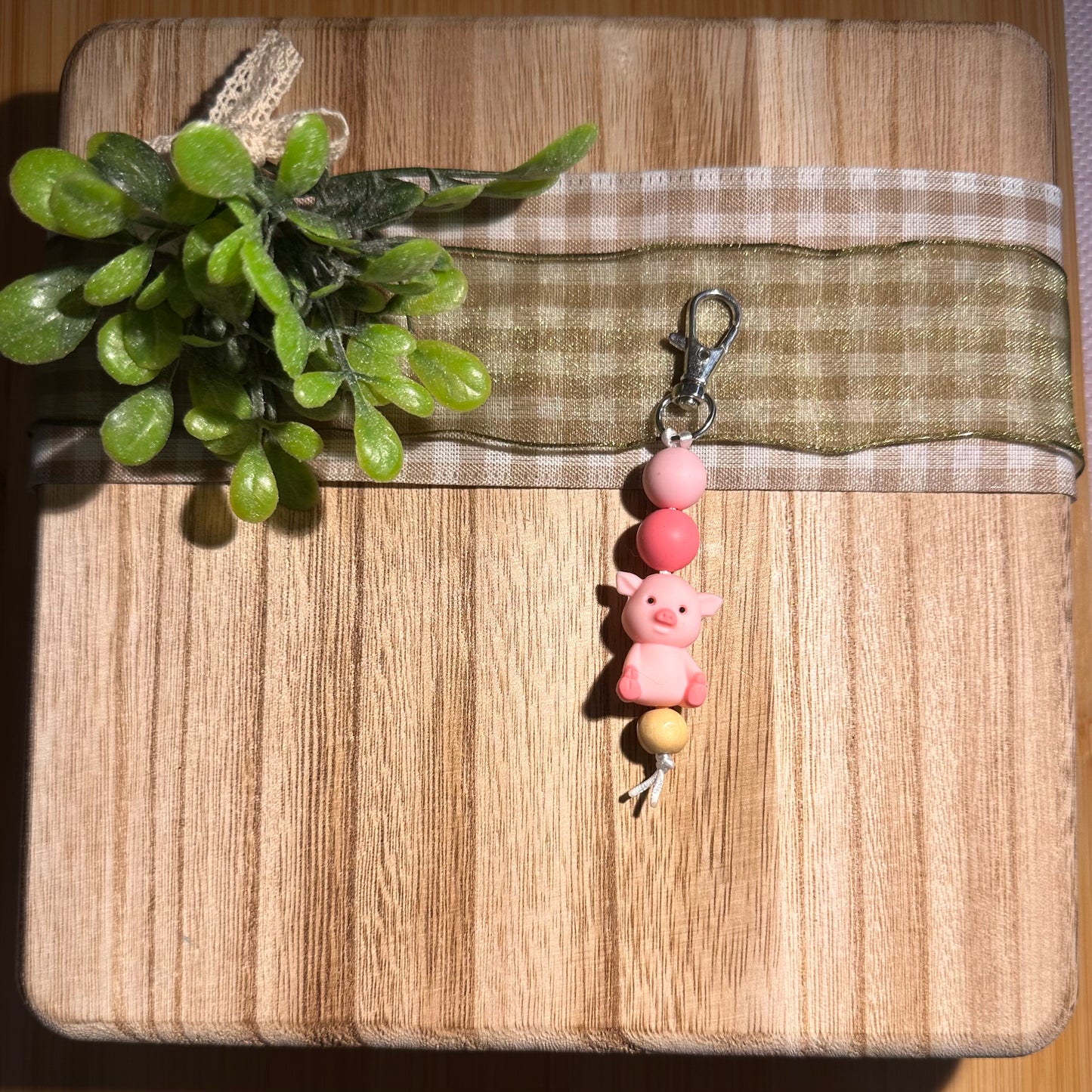 Silicone Beaded Keychain Clip