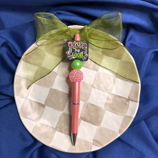Beaded Plastic Pen