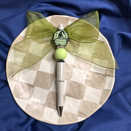Beaded Plastic Pen