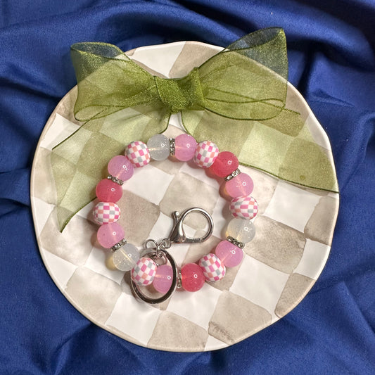 Silicone Bead Wristlet Keychain