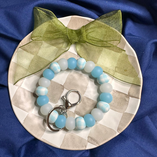 Silicone Bead Wristlet Keychain
